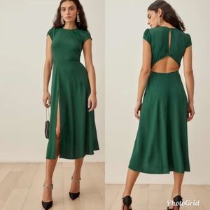 Reformation Gavin emerald midi dress